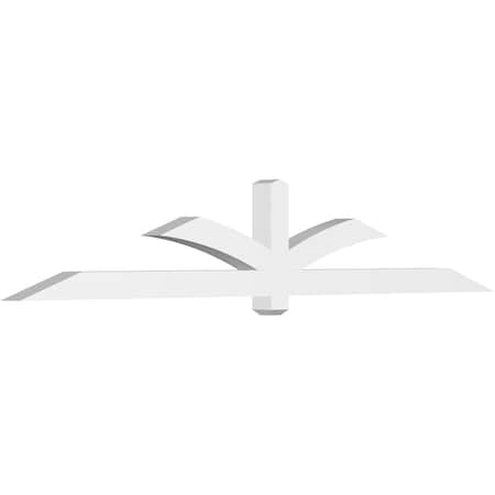 Ekena Millwork Redmond Architectural Grade PVC Gable Bracket, 108"W x 18"H x 4"D x 4"F, 4/12 Pitch GBP108X18X0404RED00